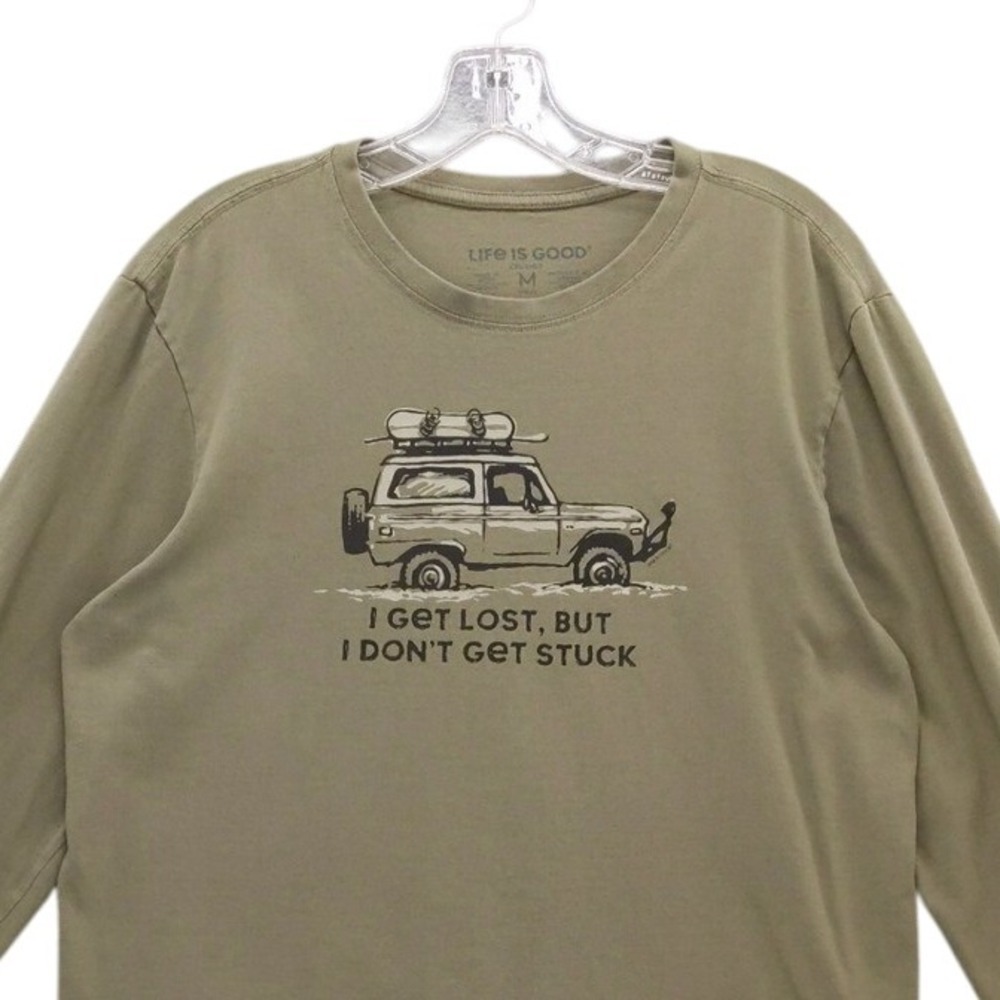 Life is Good Mens Long Sleeve Crusher Tee T-Shirt Graphic‎ Bronco Off Road M
